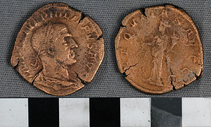 Thumbnail of Coin: Roman Empire, AE sestertius of Philip I (1919.63.0510)