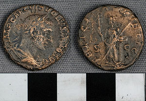 Thumbnail of Coin: Roman Empire, AE  sestertius of  Volusian (1919.63.0511)