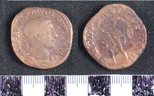 Thumbnail of Coin: Roman Empire, AE sestertius of Severus Alexander (1919.63.0512)