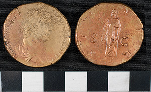 Thumbnail of Coin:  Sestertius of Hadrian (1919.63.0555)