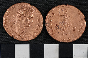 Thumbnail of Coin: Roman Empire, AE as of Domitian (1919.63.0558)