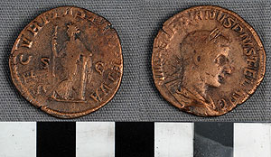 Thumbnail of Coin: Roman Empire, AE sestertius of Gordian III (1919.63.0579)