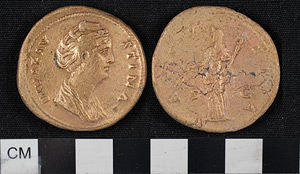 Thumbnail of Coin: Sestertius of Faustina Senior (1919.63.1134)