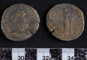Thumbnail of Coin: Sestertius of Macrinus (1919.63.1240)