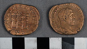 Thumbnail of Coin: Roman Empire, Sestertius of Philip I (1919.63.1381)