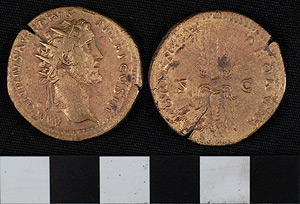 Thumbnail of Coin: Dupondius of Antoninus Pius (1919.63.1408)
