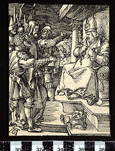Thumbnail of Woodcut: Christ Before Caiphas, The high priest (1936.03.0005)