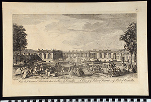 Thumbnail of Reproduction Print: "View of ye Palace of Triano in ye Park of Versailles" ()