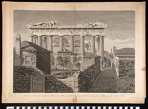 Thumbnail of Engraving: Eastern Front of the Temple of Minerva at Athens (1988.04.0003)
