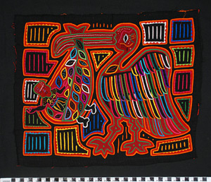 Thumbnail of Mola: Scene of Stork Delivering Child (2008.22.0102)