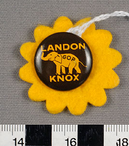 Thumbnail of Campaign Button: "Landon Knox (GOP)" (1900.27.0004)