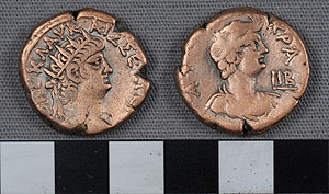 Thumbnail of Coin: Billon Tetradrachm of Alexandria (1900.63.1128)