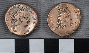 Thumbnail of Coin: Billon Tetradrachm of Alexandria (1900.63.1132)