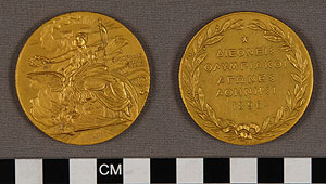 Thumbnail of Commemorative Olympic  Medallion (1901.14.0004)