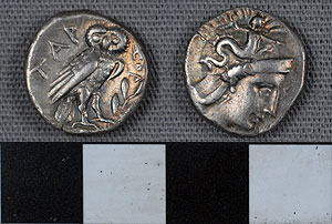 Thumbnail of Coin: Drachm, Taranto (1916.63.0690)