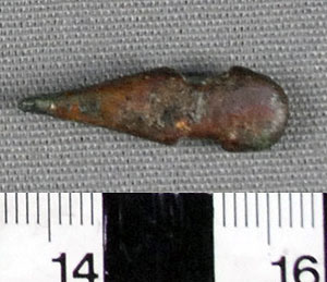 Thumbnail of Arrowhead-Shaped Fragment, Clothing Accessory? (1924.02.0490)