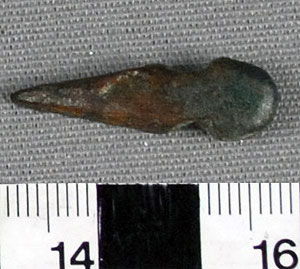 Thumbnail of Arrowhead-Shaped Fragment, Clothing Accessory? (1924.02.0491)
