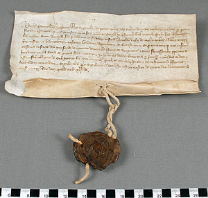 Thumbnail of Manuscript: Legal Document with attached brown wax seal (1930.02.0004A)
