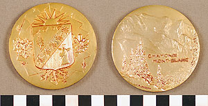 Thumbnail of Commemorative Medallion: President of the International Olympic Committee: Chamonix Mont-Blanc (1977.01.0050)