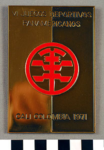 Thumbnail of Commemorative Plaque for the VI Pan American Games in Cali (1977.01.0115A)