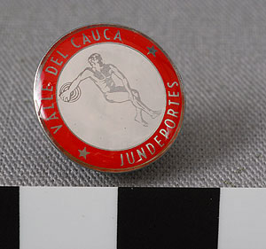 Thumbnail of Commemorative Pin for Valle Del Cauca Jundeportes (1977.01.0116)