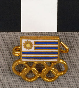 Thumbnail of Commemorative Olympic Pin:  Uruguay  (1977.01.0120)