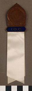 Thumbnail of Security or Identification Badge for the Sixth Asian Games in Bangkok: International Olympic Committee (1977.01.0135)