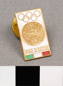 Thumbnail of Commemorative Olympic Tie Tack: Mexican Olympic Games (1977.01.0197)
