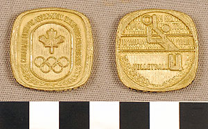 Thumbnail of Commemorative Olympic Medallion: Volleyball, Canadian Olympic Association at the 1972 Munich Olympiad (1977.01.0266A)