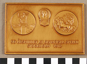 Thumbnail of Commemorative Plaque: 1912 Olympic Games in Stockholm (1977.01.0456A)