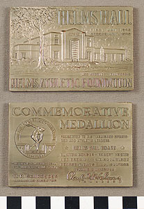 Thumbnail of Commemorative Plaque: Helms Hall (1977.01.0461)