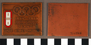 Thumbnail of Olympic Commemorative Plaquette: "Comite Olimpico Portugues" (1977.01.0506)
