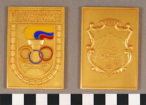 Thumbnail of Commemorative Plaque: 1954 Olympic Games in Cali, Columbia (1977.01.0539)