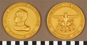 Thumbnail of Commemorative Medallion: "III Juegos Deportivos Bolivarianos, Caracas 1951" (1977.01.0540)