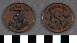Thumbnail of Olympic Medal: Bermuda at the 1968 Olympic Games in Mexico City (1977.01.0545C)