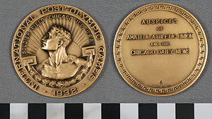 Thumbnail of Olympic Commemorative Medallion: "International Post-Olympic Games, 1932" (1977.01.0603)
