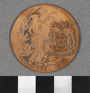 Thumbnail of Commemorative Medallion: Amateur Athletic Union Convention (1977.01.0621)