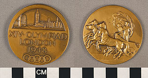 Thumbnail of Olympic Participation Medal: XIV Olympiad (1977.01.0690)