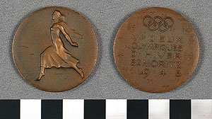 Thumbnail of Commemorative Olympic Medallion: "Vmes Jeux Olympiques d