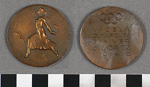 Thumbnail of Commemorative Olympic Medallion: "Vmes Jeux Olympiques d