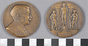 Thumbnail of Olympic Commemorative Medallion: Pierre de Coubertin (1977.01.0711A)