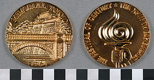 Thumbnail of Commemorative Olympic Medallion: "Memorial Tokyo 1964" (1977.01.0739A)