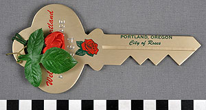 Thumbnail of Commemorative Key Presented to Avery Brundage: "Portland, Oregon / City of Roses" (1977.01.0791)