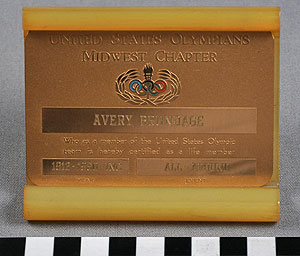 Thumbnail of Plaque: Life Member, United States Olympians Midwest Chapter (1977.01.0792A)