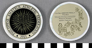 Thumbnail of Commemorative Paperweight for the Philippine Amateur Athletic Federation from the National Olympic Committee (1977.01.0985)