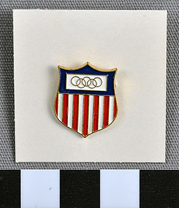 Thumbnail of Commemorative Olympic Pin: Official Emblem (1977.01.1009H)