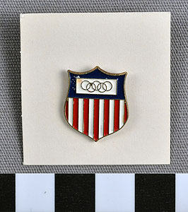 Thumbnail of Commemorative Olympic Pin: Official Emblem (1977.01.1009J)