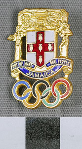 Thumbnail of Commemorative Olympic Pin: Jamaica (1977.01.1036)
