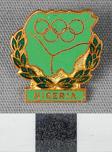 Thumbnail of Commemorative Olympic Pin: Nigeria (1977.01.1037)