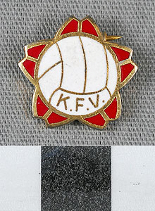 Thumbnail of Commemorative Pin: Volleyball, K.F.V. (1977.01.1045)